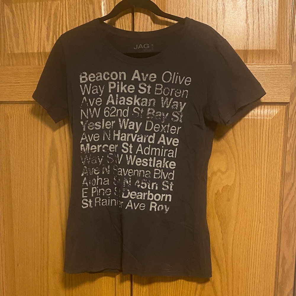 Jag Jeans Charcoal Cotton T-Shirt